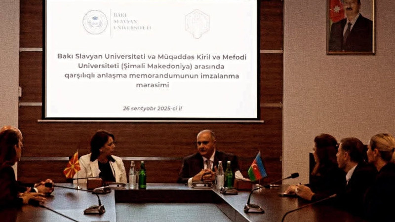 Üsküp ve Bakü Üniversiteleri arasında Akademik İş Birliği Protokolü imzalandı