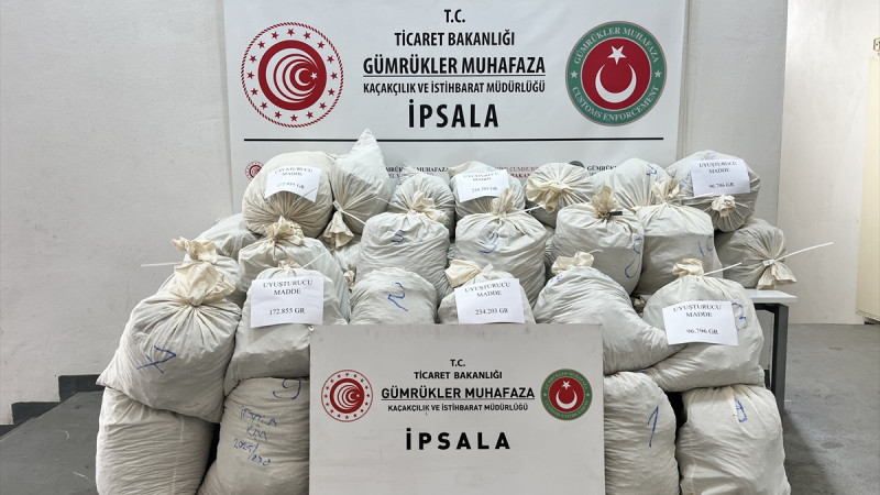 Edirne'de sınır kapısında 2 ayda 503 kilogram uyuşturucu ele geçirildi