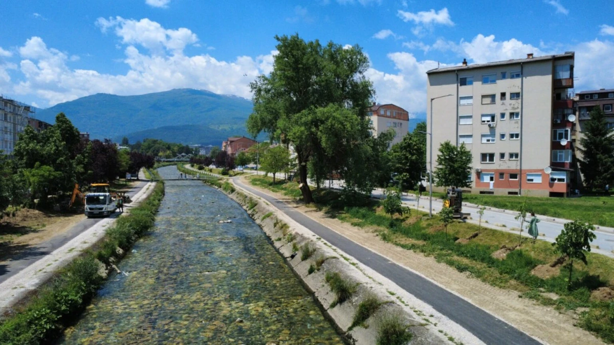 İsve&ccedil; finansmanıyla, Gostivar'a Vardar Nehri kıyısında 13 bin metrekarelik yeşil koridor