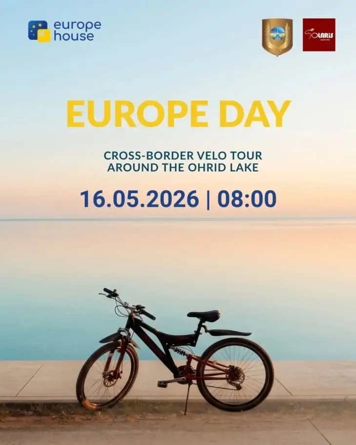 Struga, Pogradec ve Ohri&rsquo;yi birleştiren 90 km&rsquo;lik bisiklet turu ile Avrupa G&uuml;n&uuml; kutlanacak