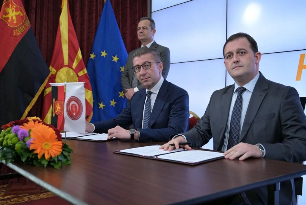 T&uuml;rk Demokratik Partisi, VMRO-DPMNE koalisyonuna imza attı