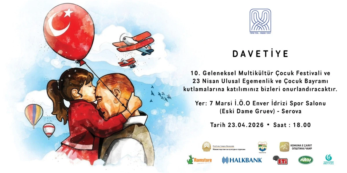 &Uuml;sk&uuml;p'te &ccedil;ifte bayram coşkusu: 10. Geleneksel Multik&uuml;lt&uuml;r &Ccedil;ocuk Festivali d&uuml;zenlenecek